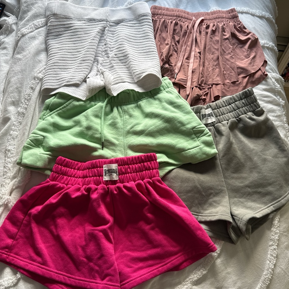 Colorful Knit and Cotton Shorts all small